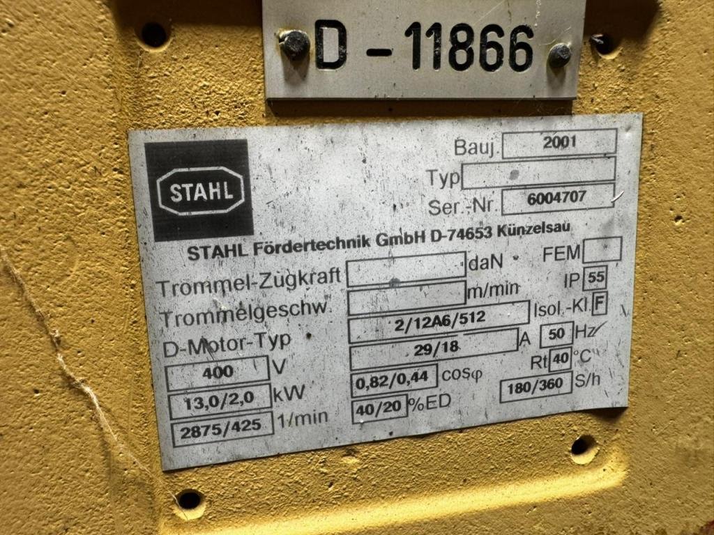 Crane Hoist STAHL 10 Tons 2001 - Image 8